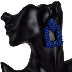 European exaggerated new design fashion trending alloy multicolor spray paint elegant earrings