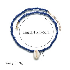 Stylish jewelry for women big shell decorate for african beaded necklace