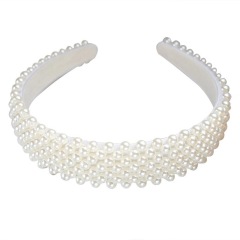White Hairband Headwear Headdress Wedding Hair Accessories Pearl Headbands for Women Ladies