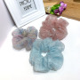2020 Fashion custom women girls colorful stripe lace large hair scrunchies