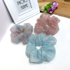 2020 Fashion custom women girls colorful stripe lace large hair scrunchies