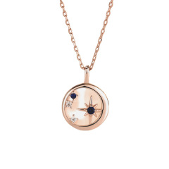 fashion jewelry  korean vermeil zircon necklace 18k gold plated sterling silver 925 necklace
