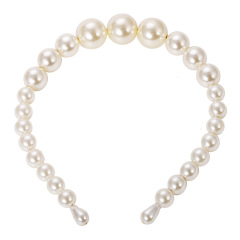 New Victoria vintage pearl crystal rhinestone metal wedding women hair hoop