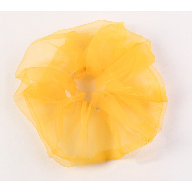 Summer Fashion Retro Transparent Organza Fairy Puffy  Elastic Hair Scrunchies for Women