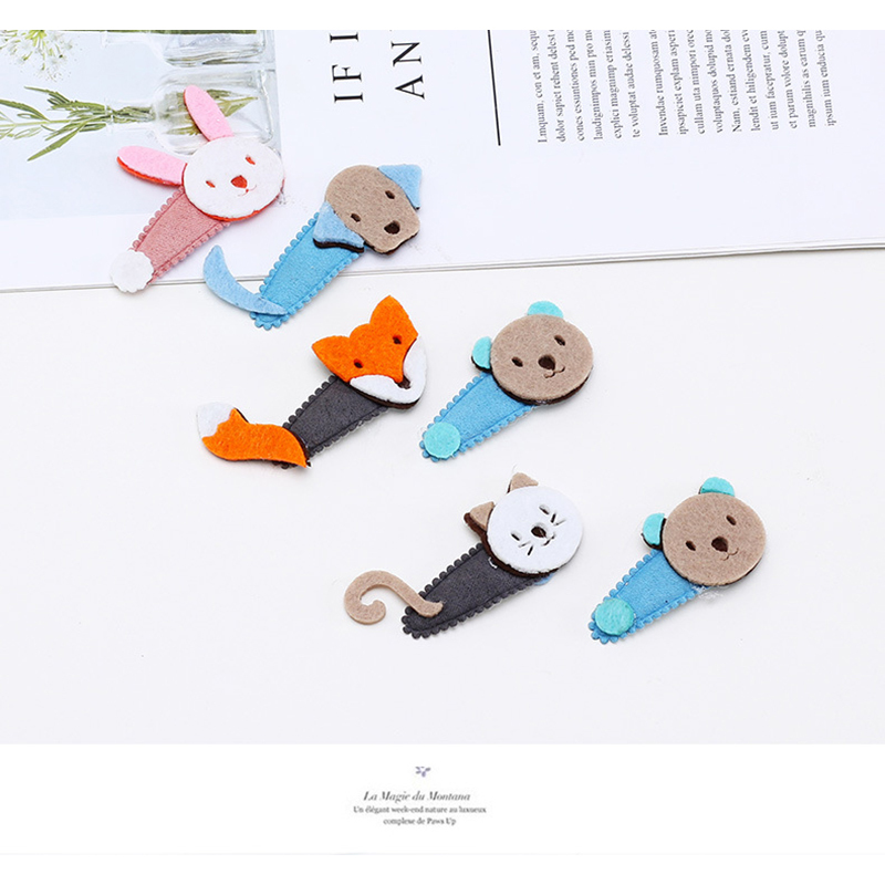 Children's cartoon animal hair accessories felt bb hair clip hairpin Children's cartoon animal hair accessories felt bb hair clip hairpin
