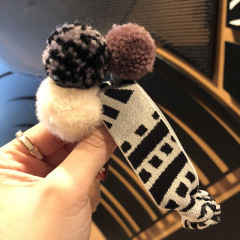 hair cord Accessor pompom Leopard Pearl hair band elastic hair tie women