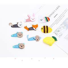 Children's cartoon animal hair accessories felt bb hair clip hairpin