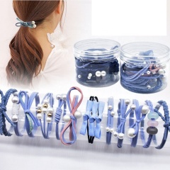 Hot sales ins easy style cute hair bungee bands school packaging hair ties for girls Hot sales ins easy style cute hair bungee bands school packaging hair ties for girls