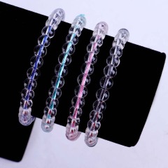 Bohemian Crystal Bead Colored Wire Bracelet Handmade Weaving Stretch Bracelet