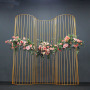 2019 many designs white gold tall flower stand  backdrop metal stage decoration wedding