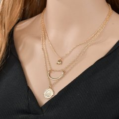 Bohemian fashion personality elephant crescent planet women jewelry multi layer necklace Bohemian fashion personality elephant crescent planet women jewelry multi layer necklace