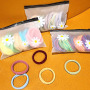 Wholesale cute 25pcs/bag colorful basics rope elastic hair tie for girls hair accessories