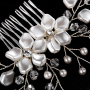 Fashion luxurious flower pearl crystal sliver wed hair accessory side comb Fashion luxurious flower pearl crystal sliver wed hair accessory side comb