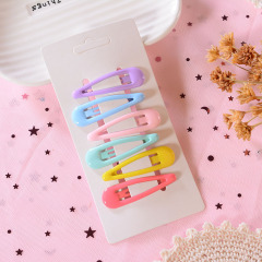 Fashion wholesale cute children muti color bb rainbow hair clips for girls