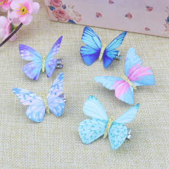 Amazon hot sale cute 5cm cloth baby kids butterfly hair clips for beautiful princess Amazon hot sale cute 5cm cloth baby kids butterfly hair clips for beautiful princess