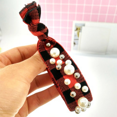 Wholesale Custom High Elastic Leopard Rainbow Pearl Hair Ties For girls