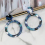 spring fashion Leopard Acetate Geometric Tortoiseshell Round Brown acrylic hoop earrings jewelry