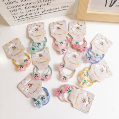 Cute korean translucent fruit watermelon strawberry cherrykids hair ties for baby girls