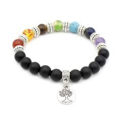 New Fashion Jewelry Yoga Beads Life Tree Bracelets With 7 Chakra Energy Natural Lava Stones