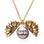 Fashion Women Jewelry Openable Pendant Personalized Letters Name Custom Sunflower Necklaces Fashion Women Jewelry Openable Pendant Personalized Letters Name Custom Sunflower Necklaces