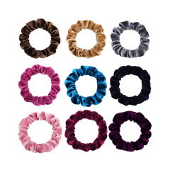 Wholesale 2020 Various Color Micro Velvet Pack Set Thin Hair Scrunchies