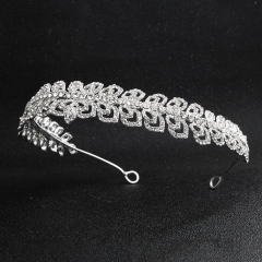Luxury bride silver women rhinestone crystal wedding bridal tiaras  crowns