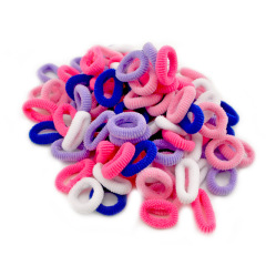 cheap 100pcs kids baby girls pink towel seamless kids elastic hair tie