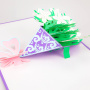 OEM christmas birthday gift laser cut handmade 3d popup christmas cards