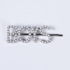 New jewelry rhinestone word clip BOYS hair pins for girls children's diamond hair grip