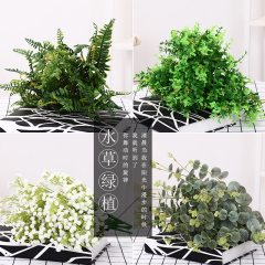 Flower king brand high quality artificial home wedding decor succulents wedding green plant