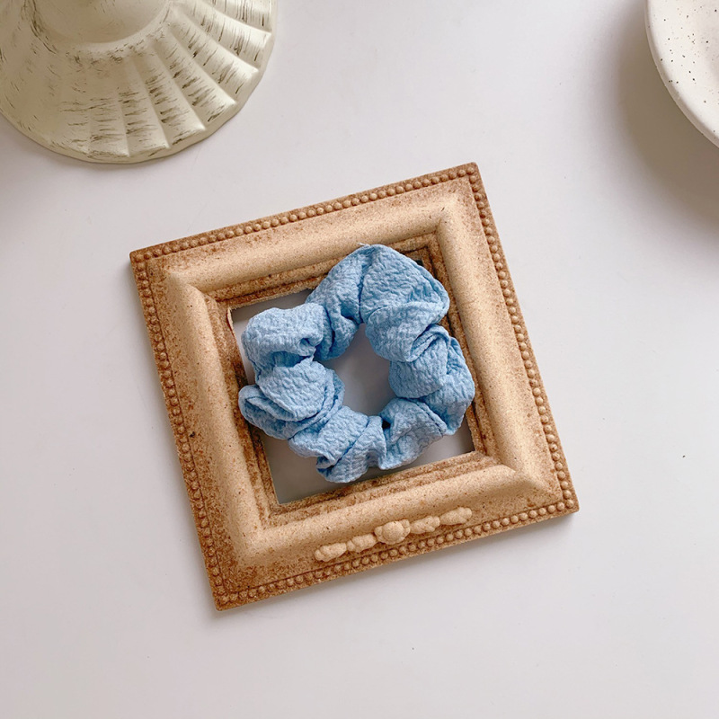 Spring Summer Hair Accessories Women Fashion Elastic New Fabric Blue Scrunchies Spring Summer Hair Accessories Women Fashion Elastic New Fabric Blue Scrunchies