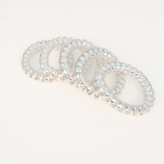 Amazon hot sale fashion girls telephone coil phone cord elastic hair ties for woman