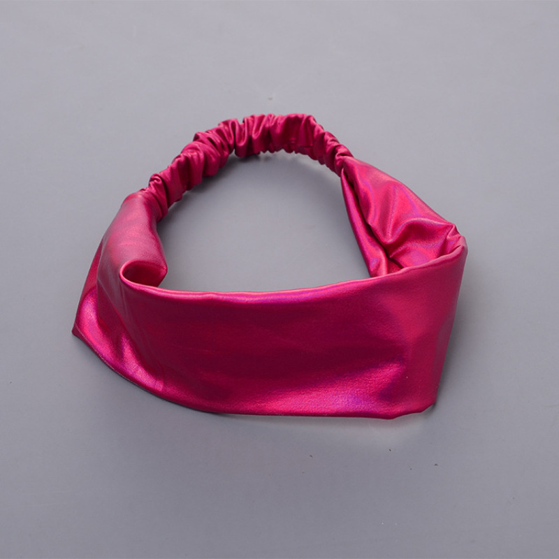 Women neon bing glitter Hair Accessories Ladies Wrap Elastic Headband Hairband