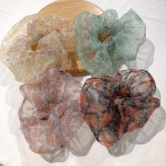 wholesale summer transparent girls oversize organza hair ties scrunchies wholesale summer transparent girls oversize organza hair ties scrunchies