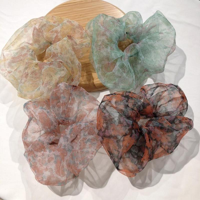 wholesale summer transparent girls oversize organza hair ties scrunchies wholesale summer transparent girls oversize organza hair ties scrunchies