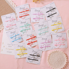Children hair accessories set alloy love star bb personalized hair clip