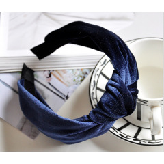 Vintage handmade ladies hair accessories velvet fabric knot headband