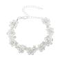 Beauty zodiac party bride crystal silver jewelry  pearl charm wedding  beaded bracelet