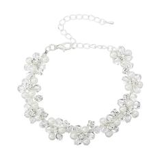 Beauty zodiac party bride crystal silver jewelry pearl charm wedding beaded bracelet Beauty zodiac party bride crystal silver jewelry pearl charm wedding beaded bracelet