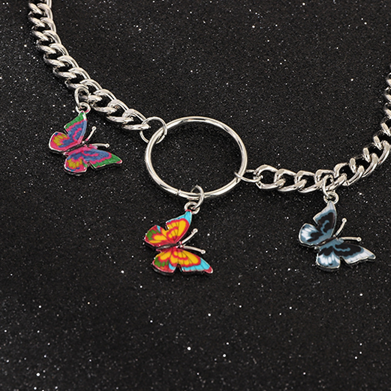 Fashion custom women jewelry chain butterfly choker necklaces for girls Fashion custom women jewelry chain butterfly choker necklaces for girls
