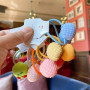 New Korean children's hair accessories candy color embroidery flowers ball elastic hair ring for little girl