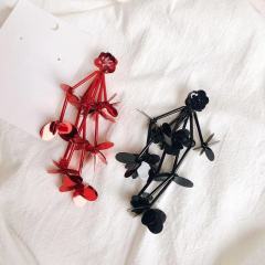 amazon ins Customized korean fashion trendy Valentines Gifts drop sequin Earrings for Women