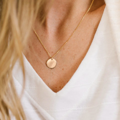 Wholesale fashion bohemian ins hot women jewelry chain link coin necklace for girls Wholesale fashion bohemian ins hot women jewelry chain link coin necklace for girls