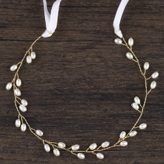 Handmade women bride silver pearl hair accessories wedding bridal headband Handmade women bride silver pearl hair accessories wedding bridal headband
