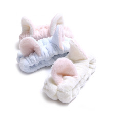2019 New cute style flannel cat ear shape wash hair band headbands
