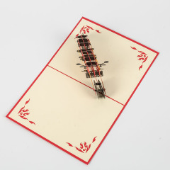 logo size custom happy birthday gift laser cutting handmade pop up wedding invitation card