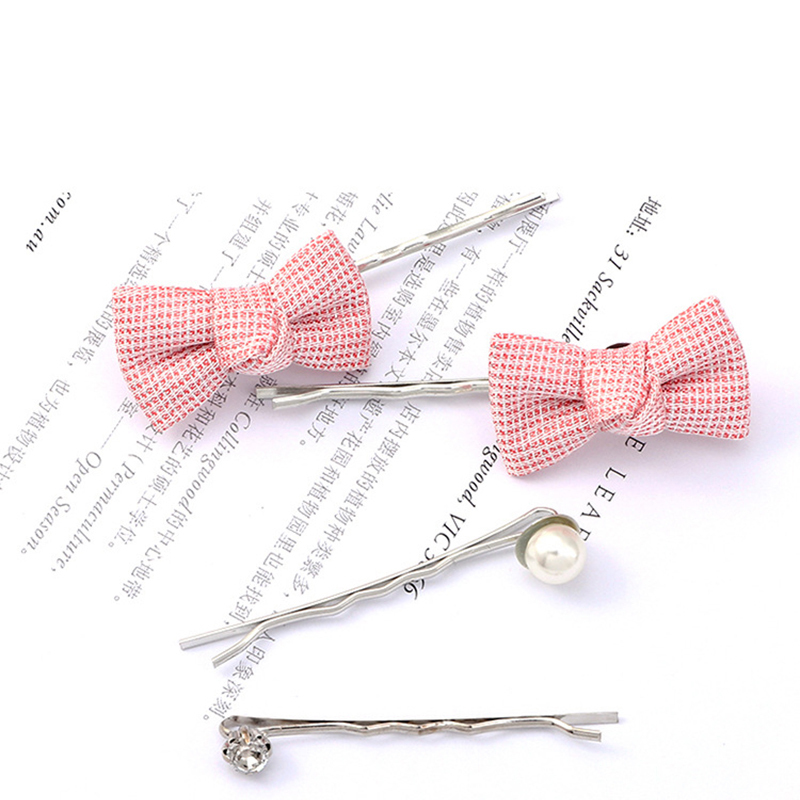 Fashion Korean hair accessories rhinestone pearl bow hair clips hairpin Fashion Korean hair accessories rhinestone pearl bow hair clips hairpin