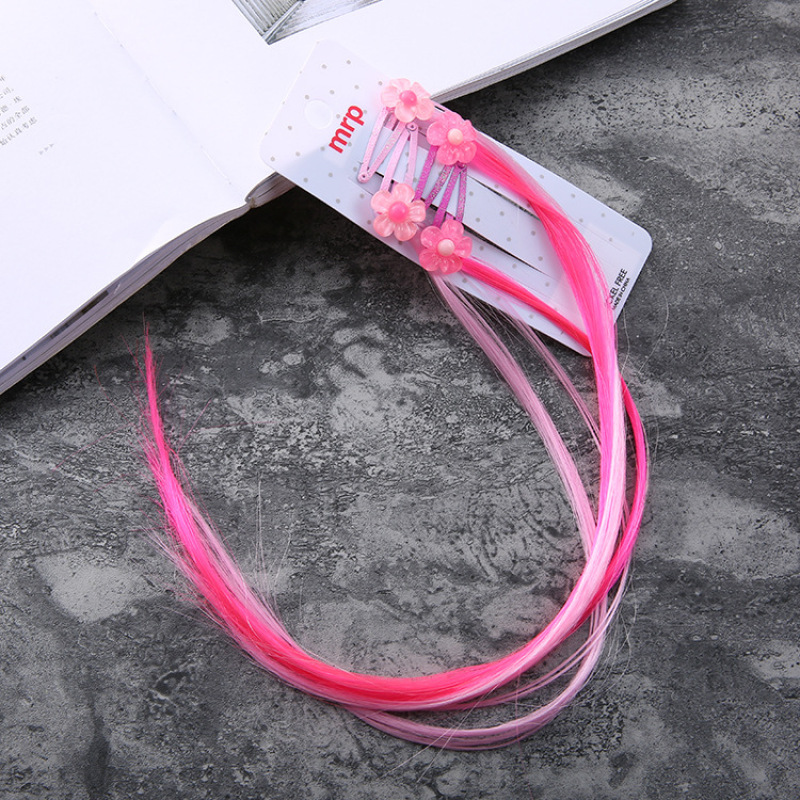 Korean hair accessories human hair clip in extension acetate hair clip