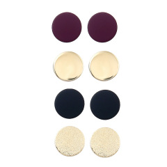 4pcs/set korean wholesale fashion jewelry simple women alloy earrings studs