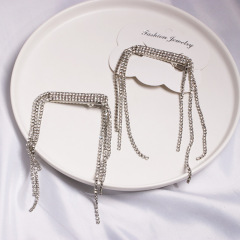 Victoria crystal rhinestone headwear ladies metal tassel diamond Hair pins